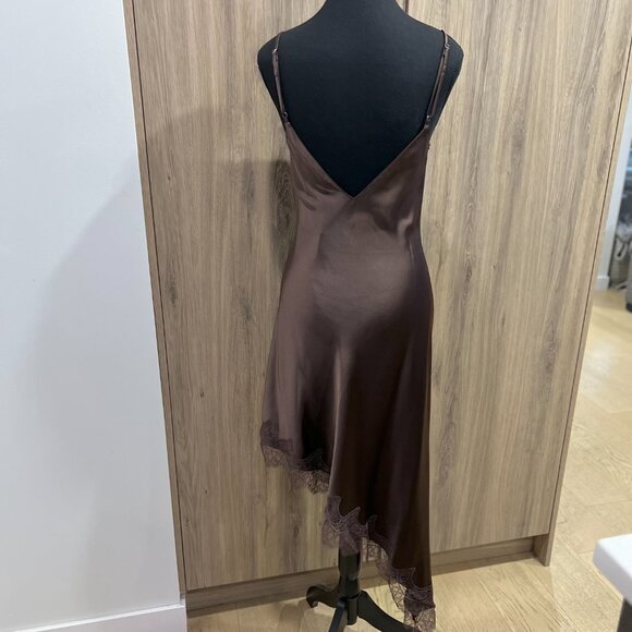 NWT Zara Satin Effect Lace Dress - Picture 10 of 15